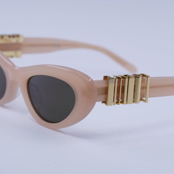 Loewe LW40156U 72E Sunglasses Shiny Pink Cat Eye Frame, Brown Lenses main image 4